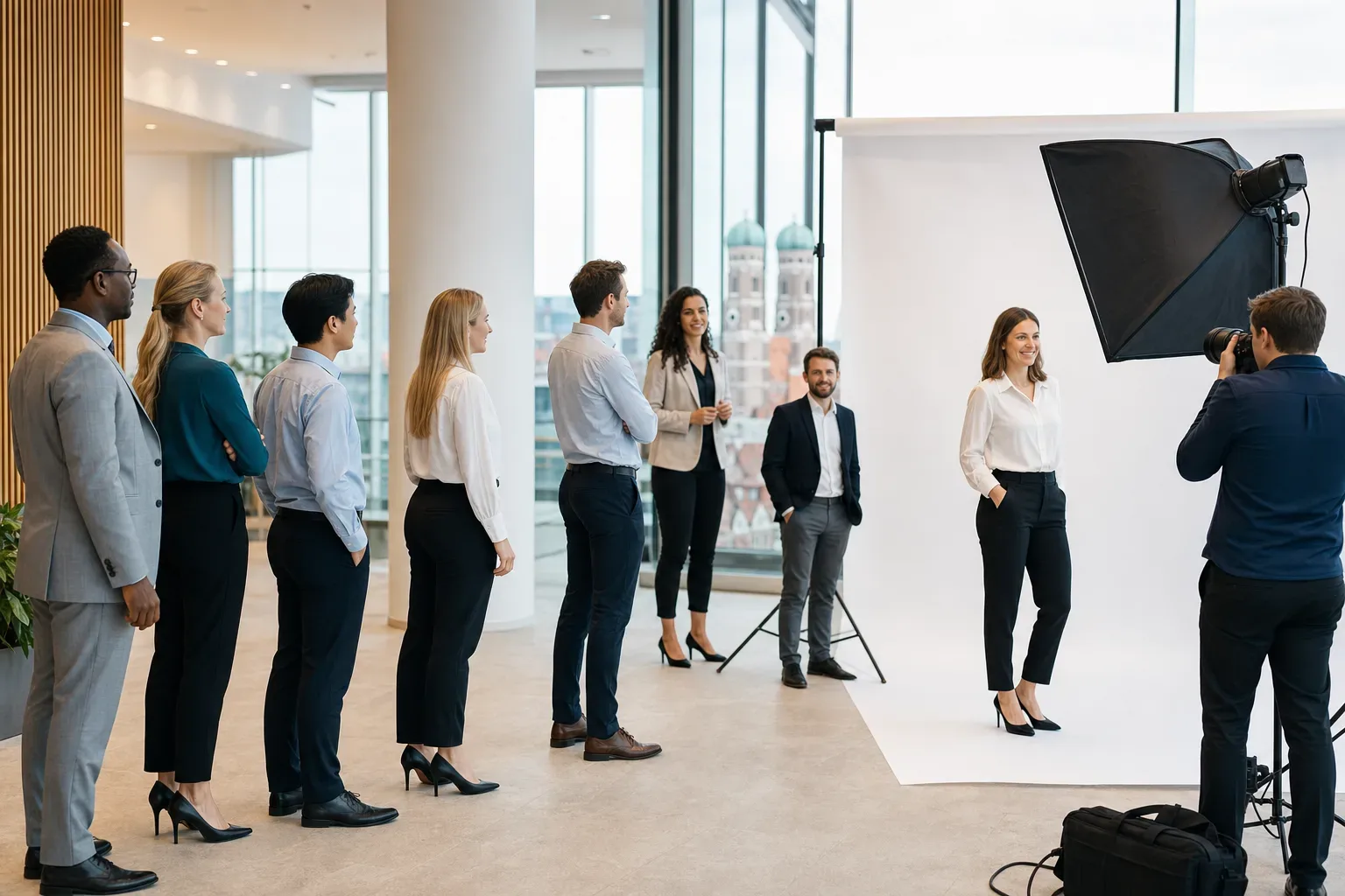 Mitarbeiterfotos in München organisieren: Anbieter für große Teams